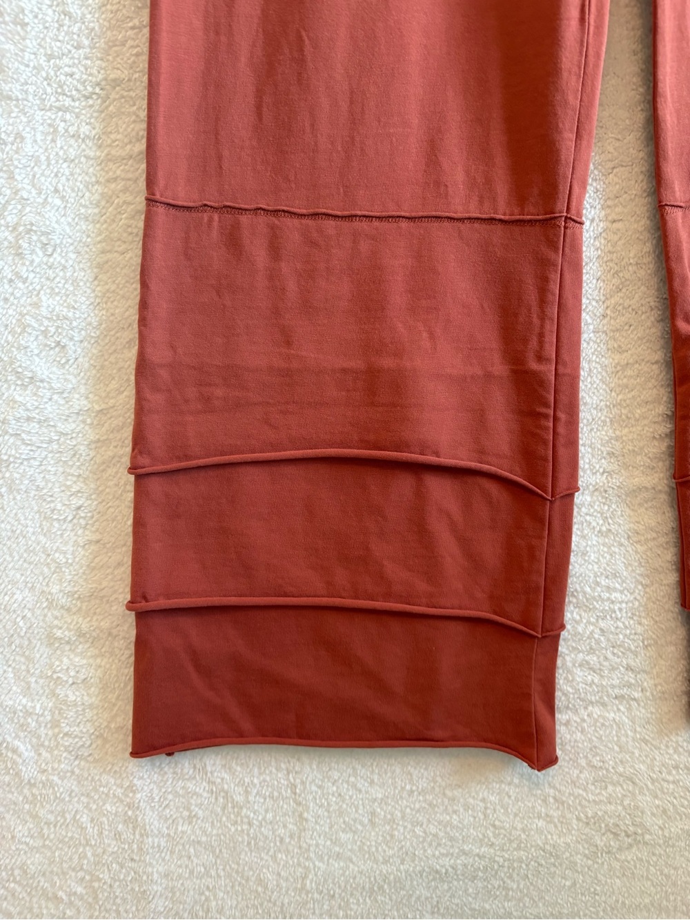 Matilda Jane Women’s Finn Pants Tiered Ruffle Wide Leg Terracotta Size Medium - Picture 3 of 9